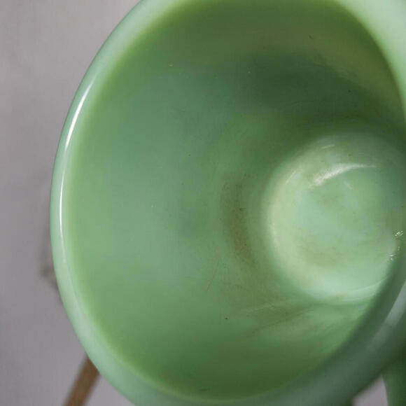 Vintage Fire King Jadeite Restaurant Ware C Handle Coffee Mug Oven Glass RARE - Picture 8 of 8